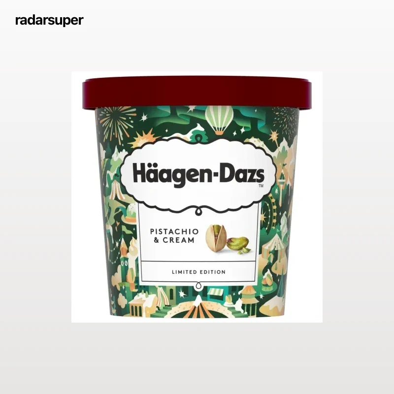 Helado de pistacho Häagen-Dazs sin gluten 347 g.