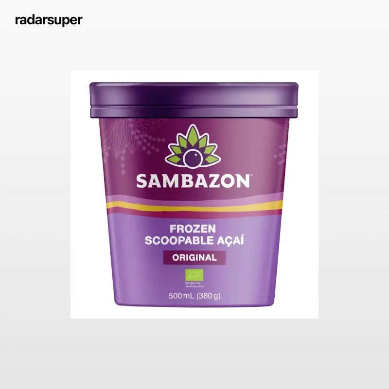 Helado de sorbete de açaí ecológico Sambazon 500 ml.