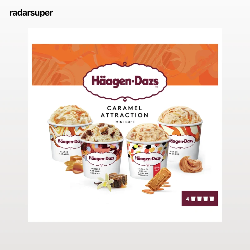 Helado Haagen-Dazs 4 uds caramel collection