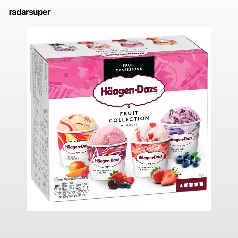 Helado Haagen-Dazs 4 uds fruit collection