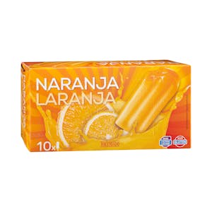 Helado hielo sorbete con naranja