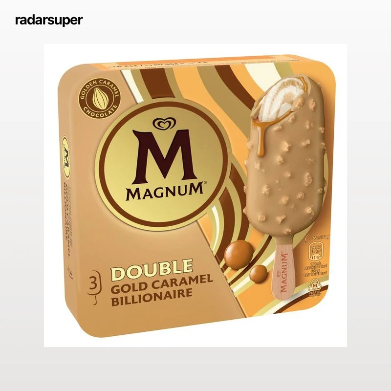 Helado Magnum 3 uds double gold caramel billionaire