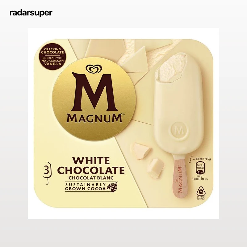 Helado Magnum chocolate blanco 3 uds