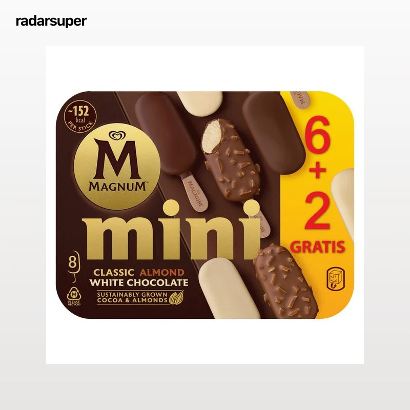 Helado Magnum mini 6+2 uds clasico-alemdrado-blanco
