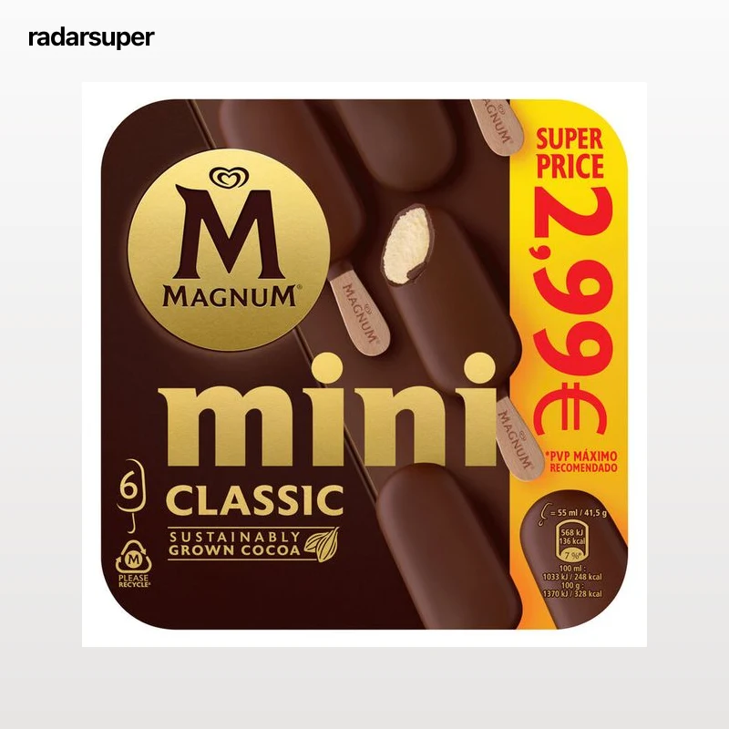 Helado Magnum mini classic 6 uds