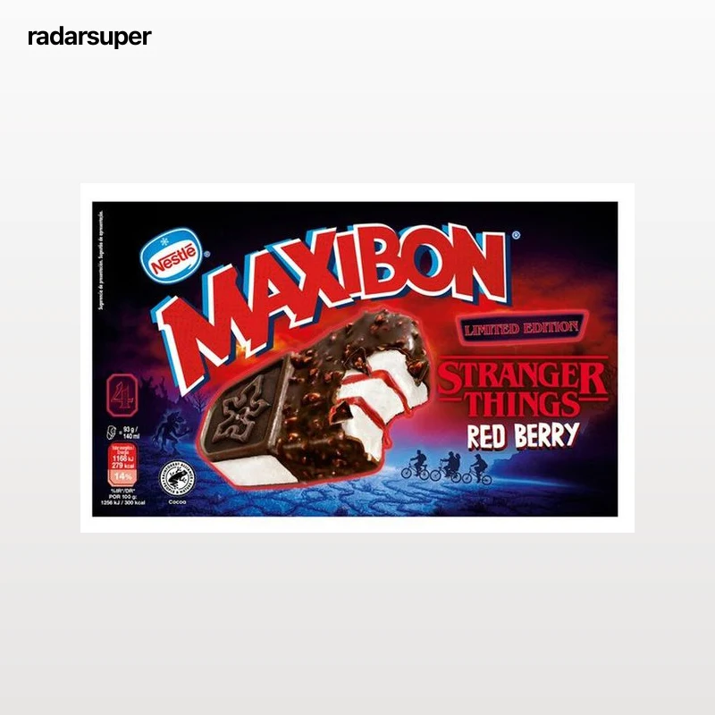 Helado maxibon edición limitada red berry Nestlé 4 unidades