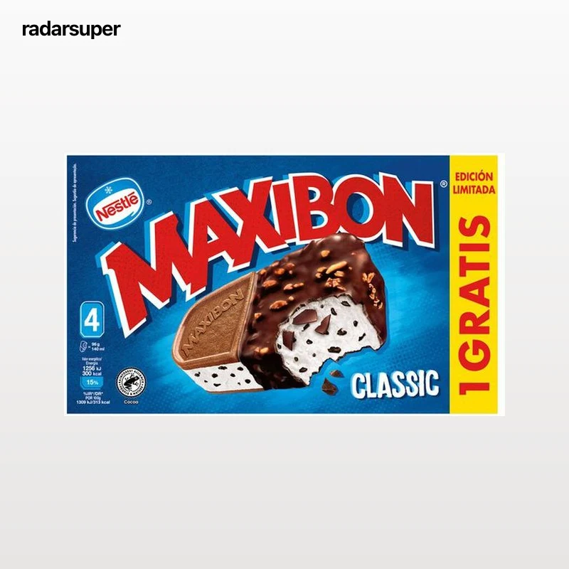 Helado maxibon Nestle pack de cuatro unidades classic