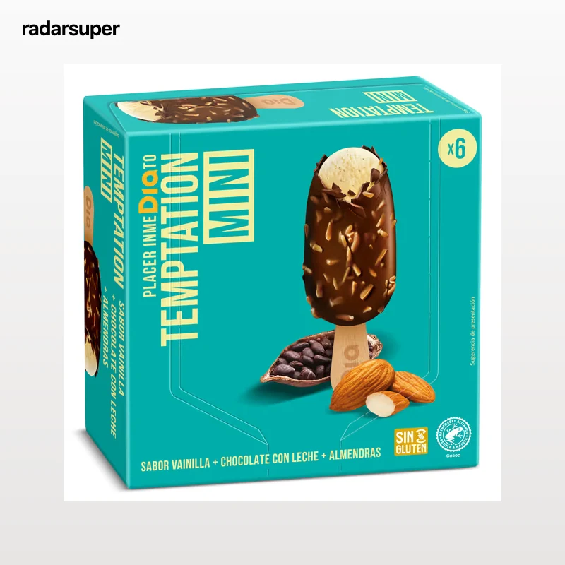 Helado mini bombón almendrado Dia Temptation 6 x 36 g