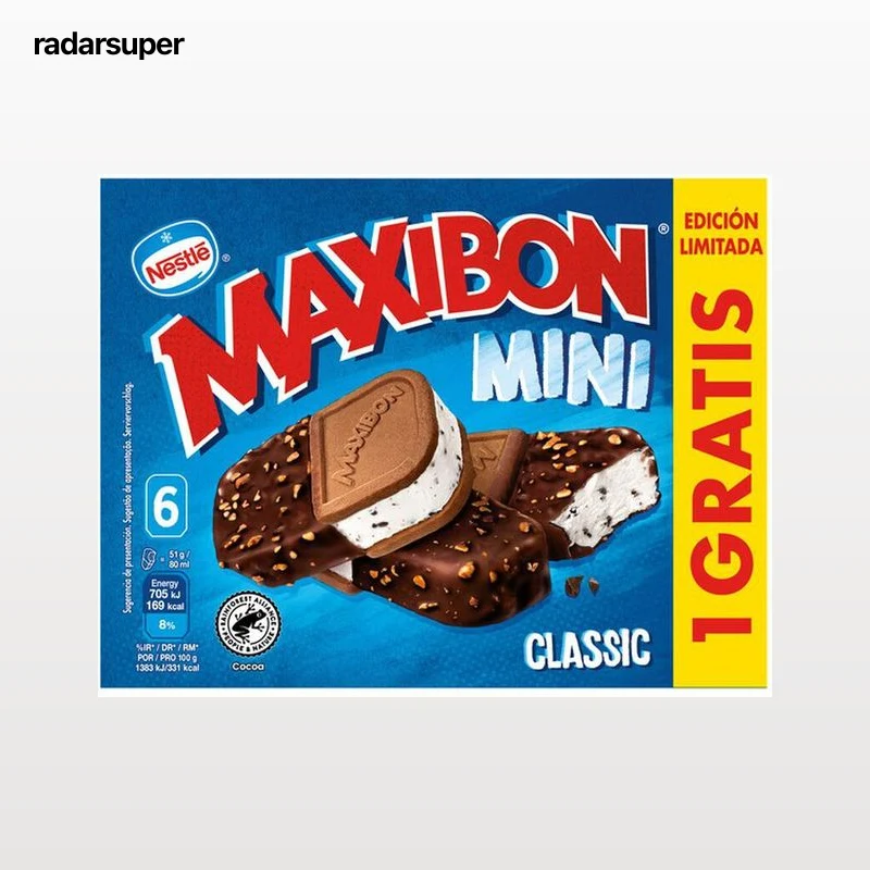 Helado mini Maxibon con 5 más 1 unidades classic Nestlé