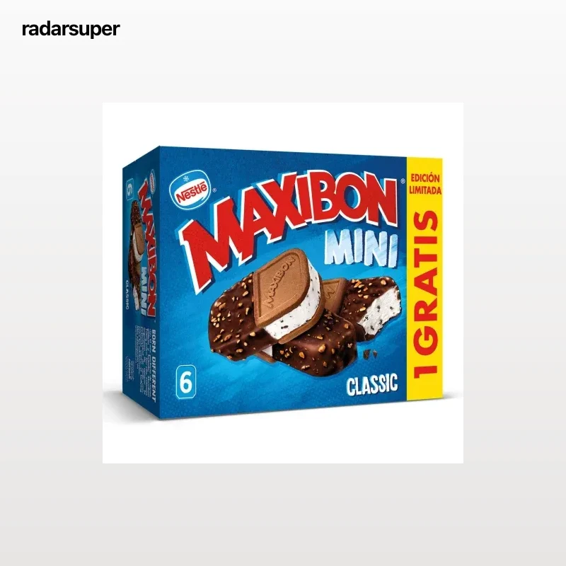 Helado mini sandwich de nata classic Maxibon 5 ud.