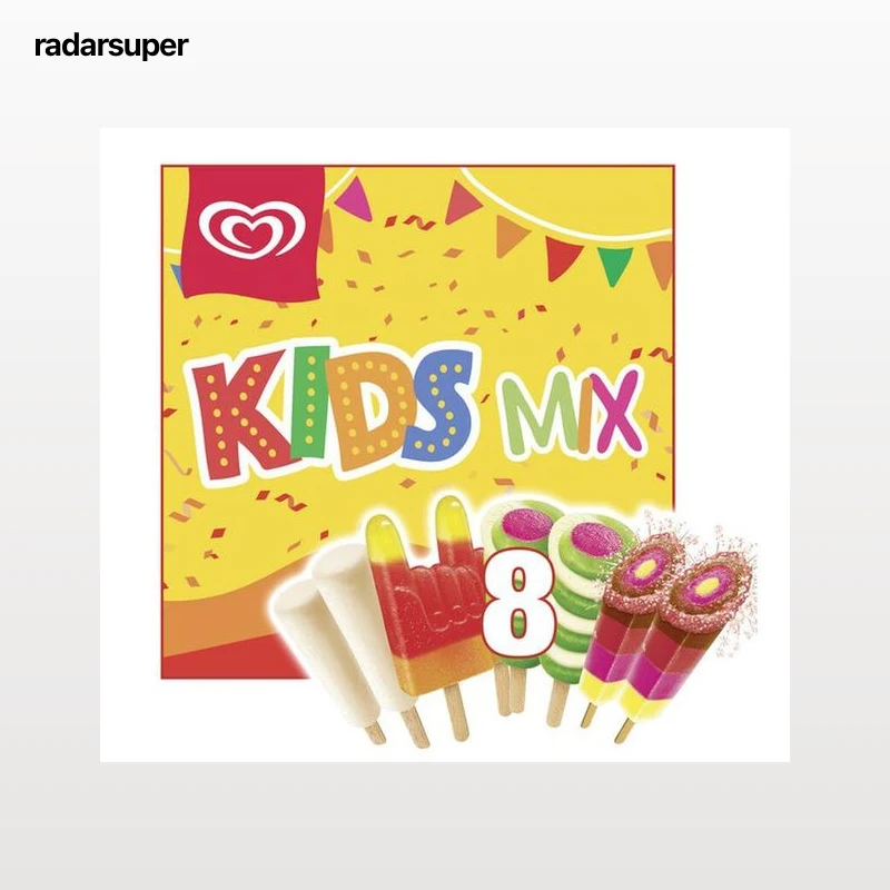 Helado para niños en presentación mix de 8 unidades Frigo