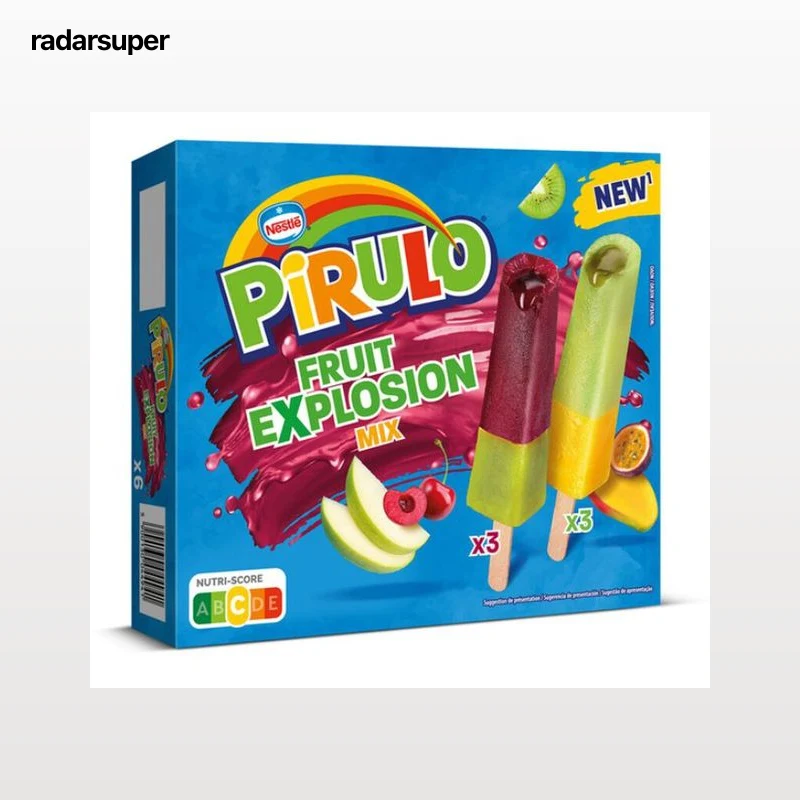 Helado pirulo fruit explosion mix Nestle 6 unidades