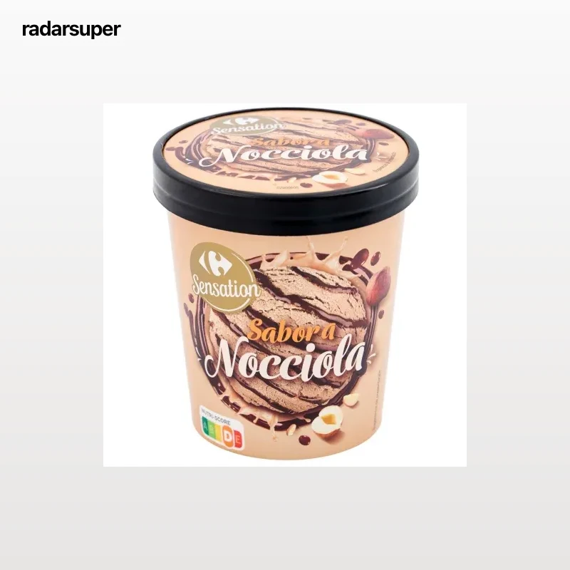 Helado sabor a nocciola Carrefour Sensation 350 g.