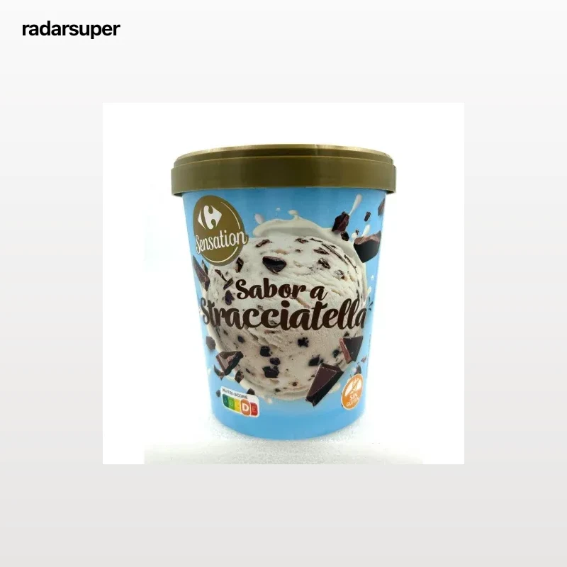 Helado sabor a Stracciatella Carrefour Sensation sin gluten 300 g.