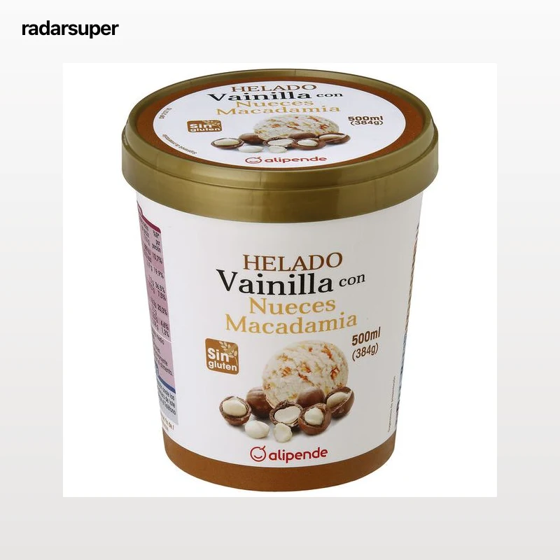Helado sabor vainilla macadamia Alipende 500ml