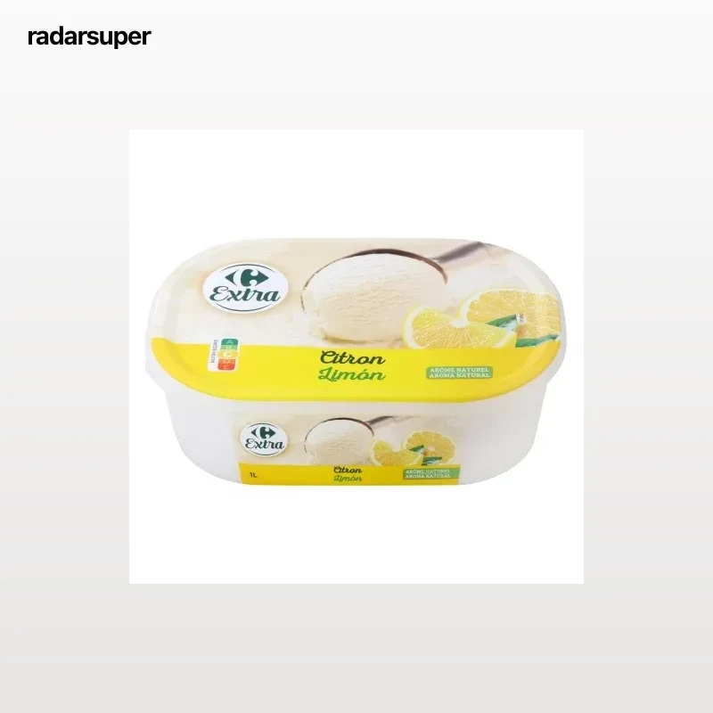 Helado sorbete de limón Carrefour 580 g.