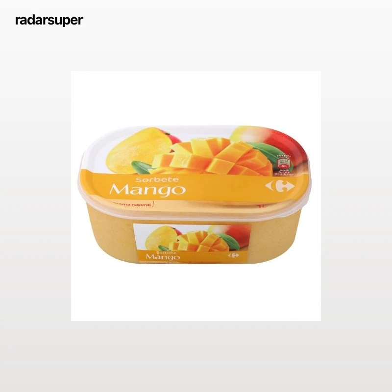 Helado sorbete de mango Carrefour 600 g.