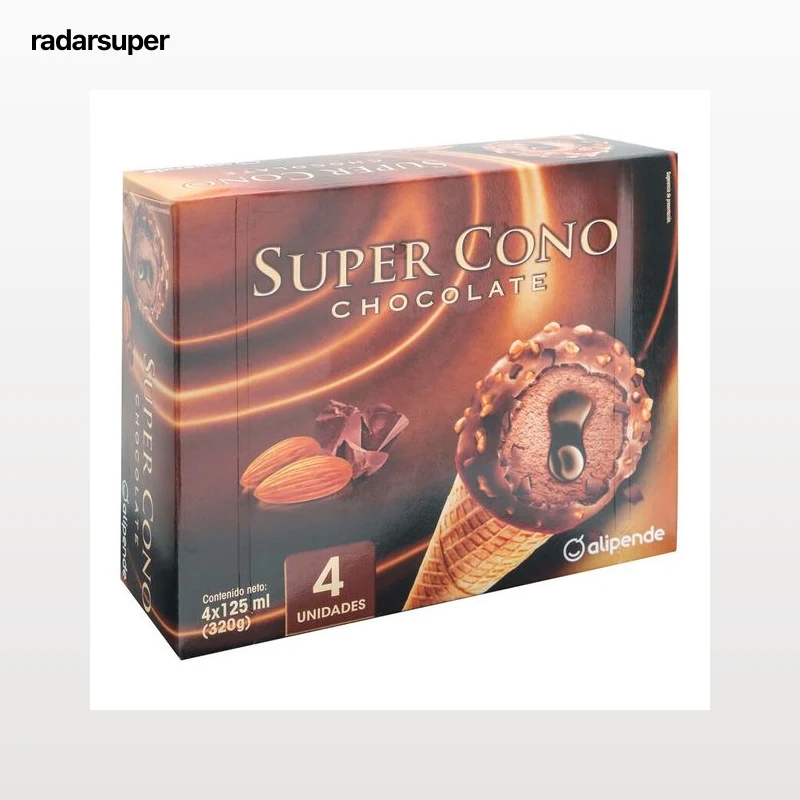 Helado supercono Alipende 4 uds chocolate