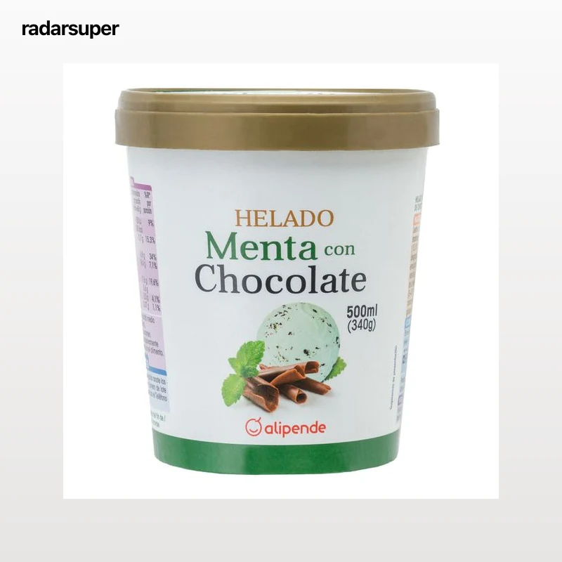 Helado tarrina Alipende menta y chocolate 500ml
