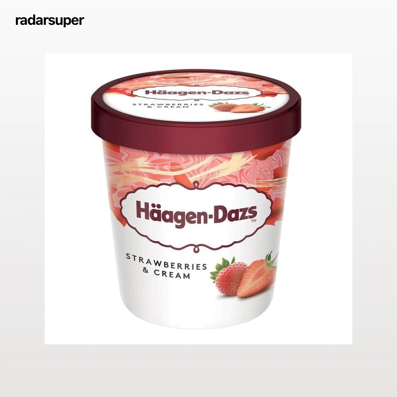 Helado en tarrina Häagen-Dazs 460ml strawberry&cream