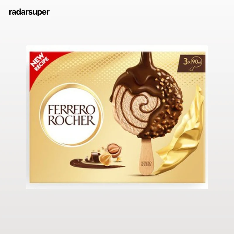 Helado con tres unidades clásico Ferrero Rocher