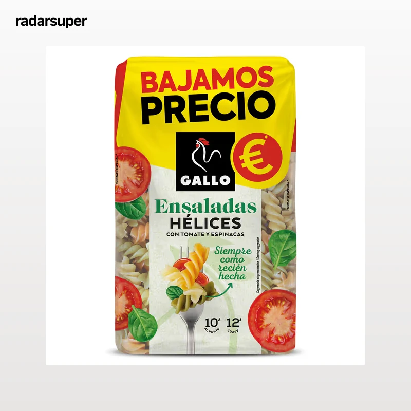 Hélices con tomate y espinacas Gallo 400 g