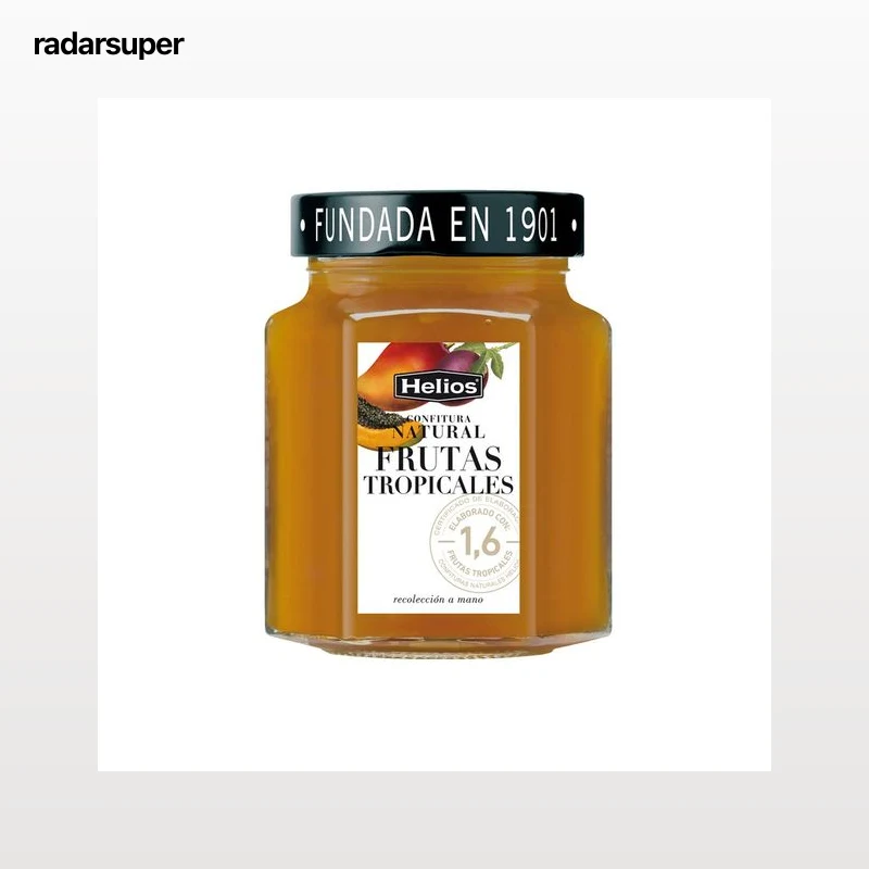 HELIOS Confitura de frutas tropicales, toque de zumo de limón y azúcar moreno 330 g.
