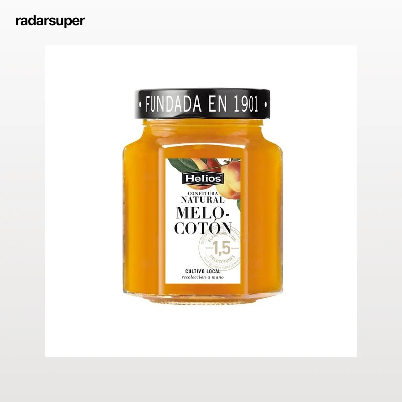 HELIOS Confitura natural de melocotón 330 g.