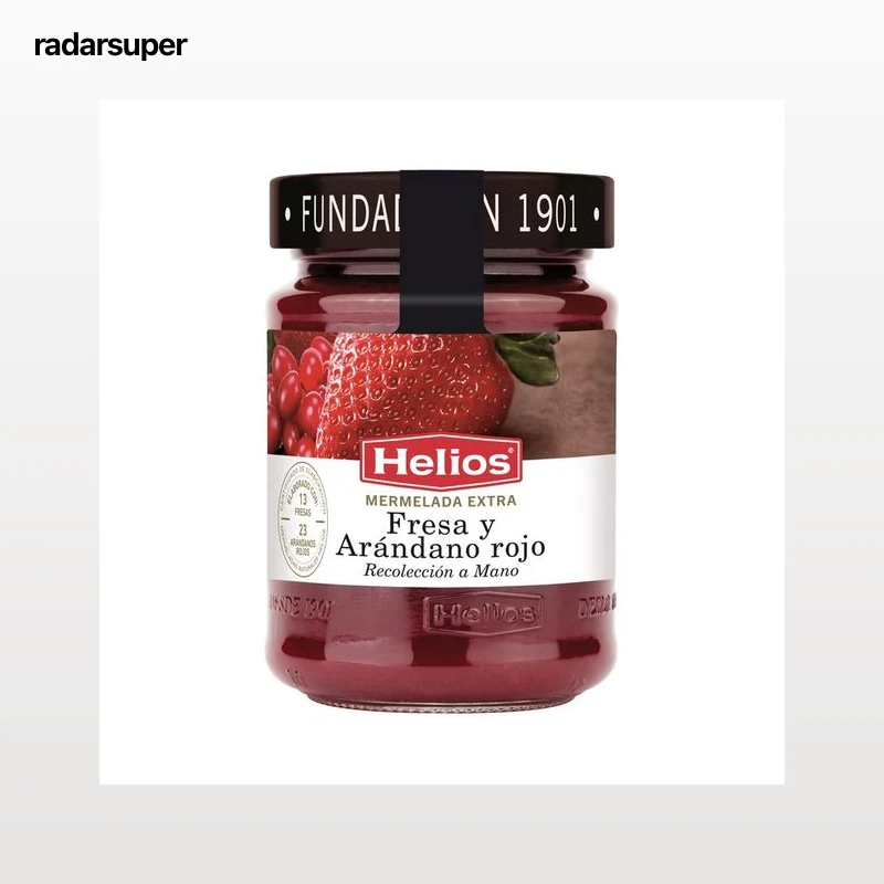 HELIOS Mermelada de fresa y arándano rojo 340 g.