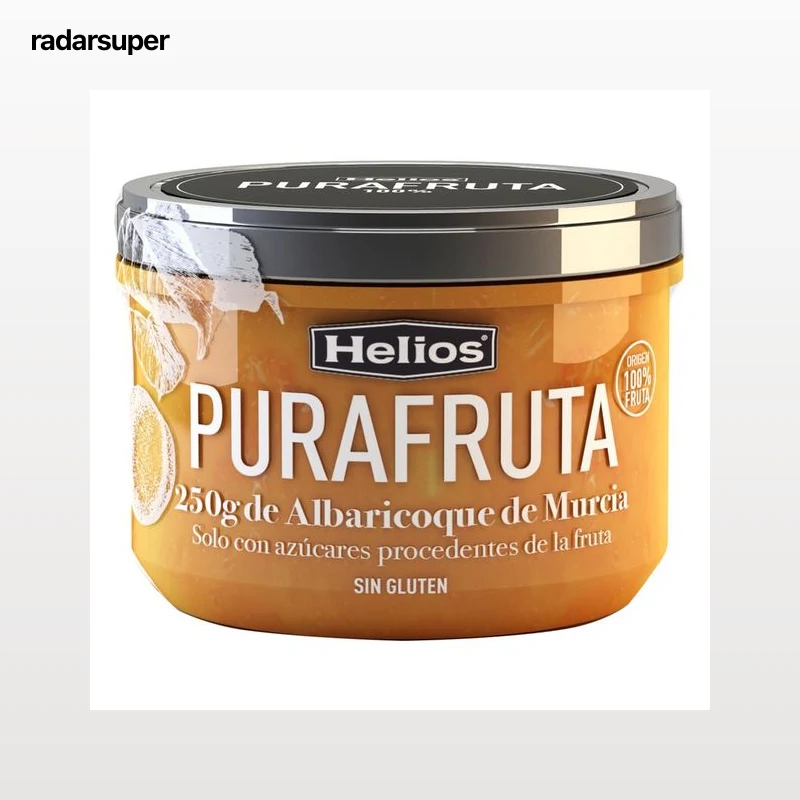 HELIOS PURAFRUTA Fruta para untar de albaricoque de Murcia 250 g.