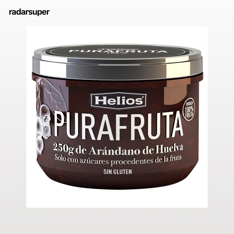 HELIOS PURAFRUTA Fruta para untar de arándano de Huelva 250 g.