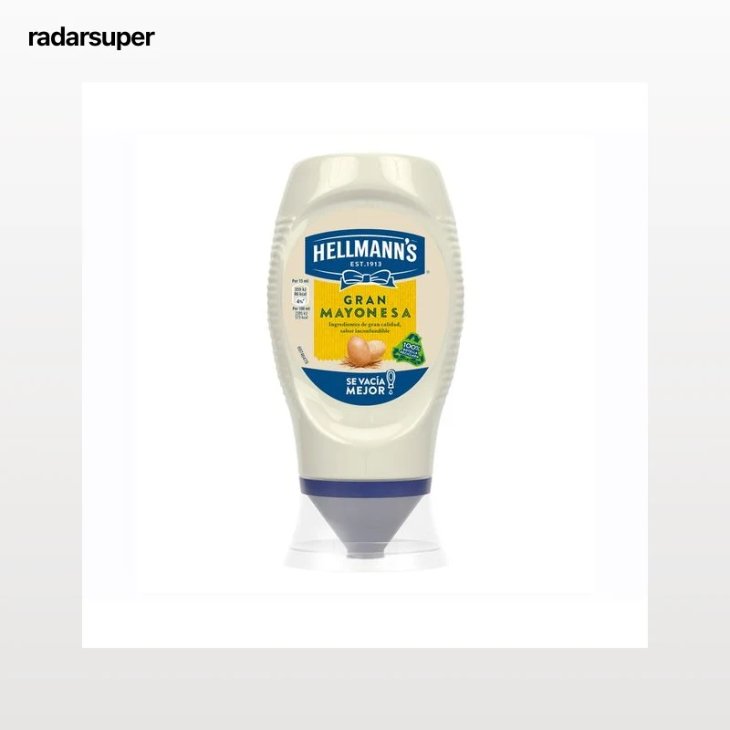 HELLMANN"S Salsa mayonesa en formato bote bocabajo  250 ml.