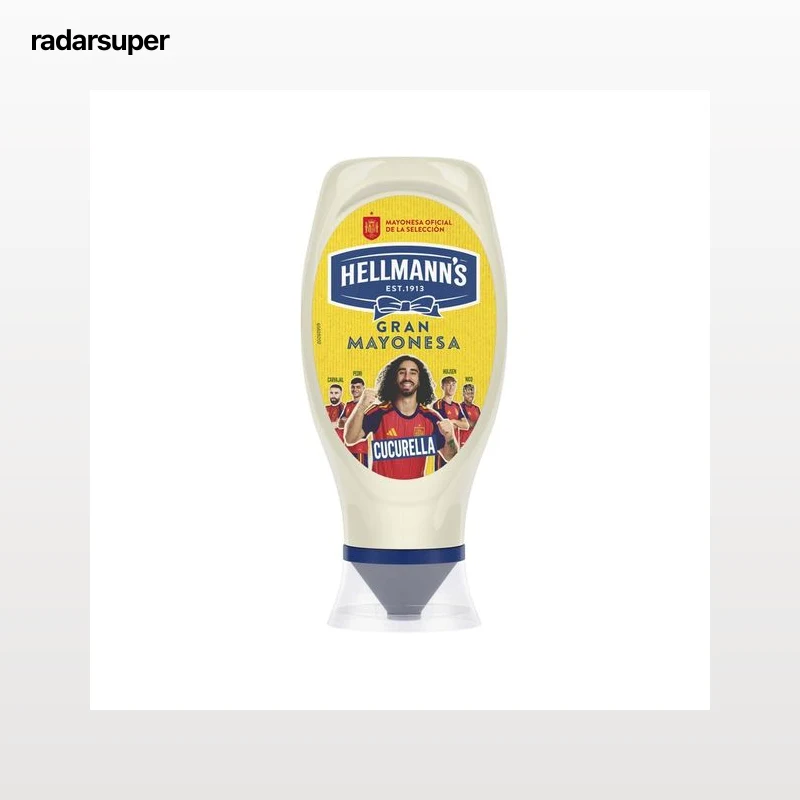 HELLMANN"S Salsa  Mayonesa formato  bote bocabajo, 430 ml.