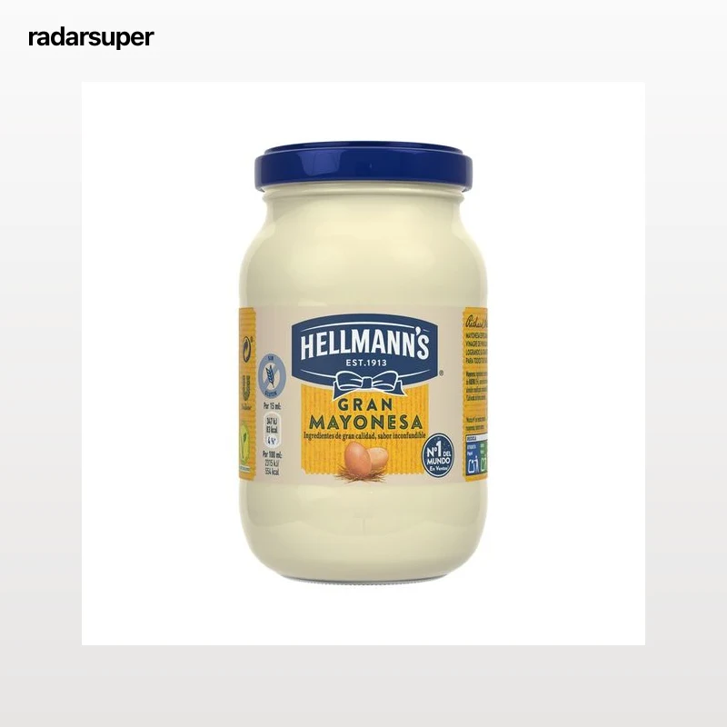 HELLMANN"S Salsa mayonesa frasco de 200 + 10 ml.