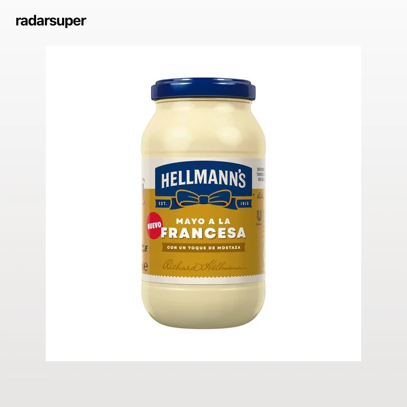 HELLMANN´S Salsa Mayonesa con mostaza, formato frasco 340ml.