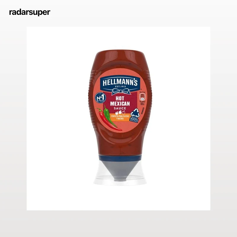 HELLMANN"S Salsa picante ideal para tacos y burritos 250 ml.