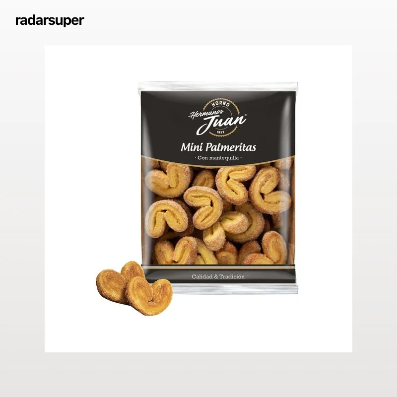 HERMANOS JUAN Mini palmeritas con mantequilla 140 g.