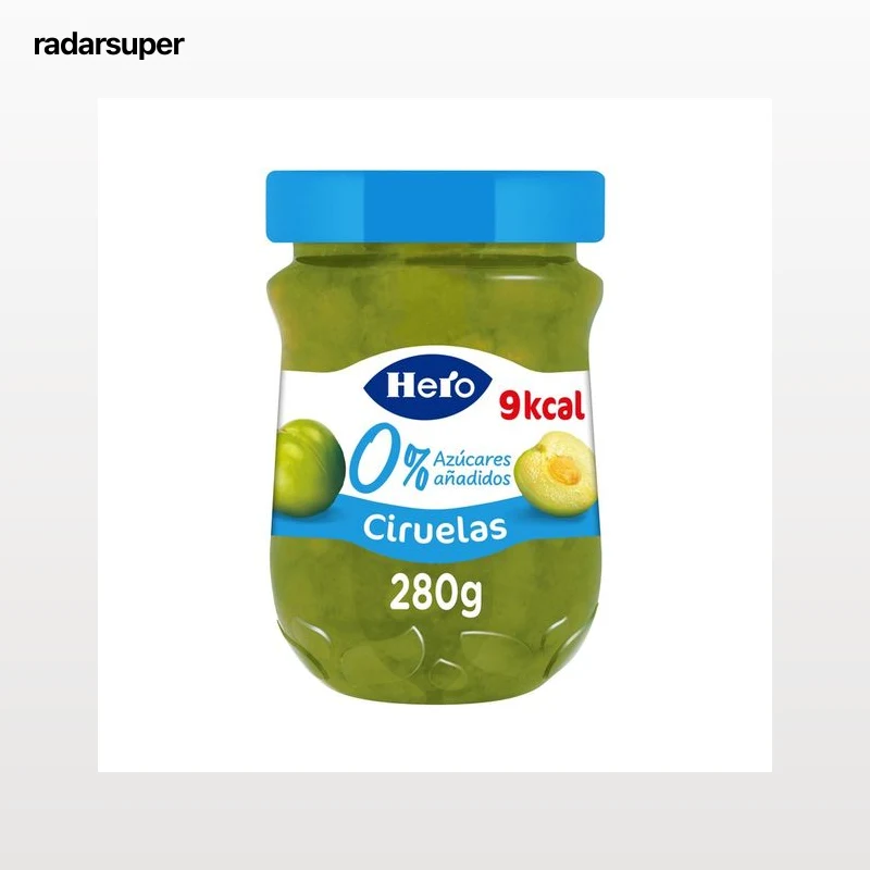 HERO 0% Confitura de ciruela sin azúcares añadidos 280 g.