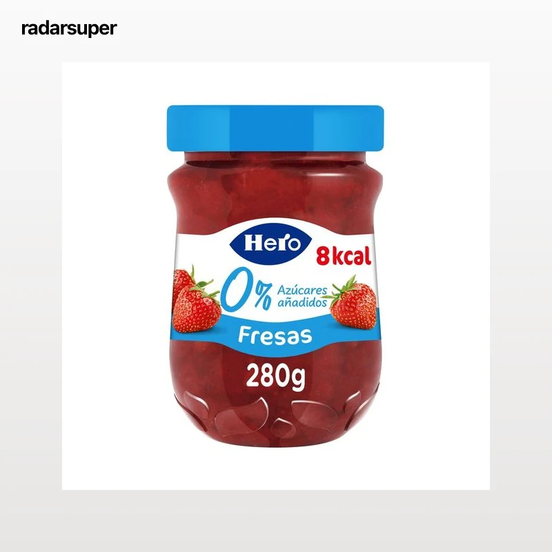 HERO 0% Confitura de fresa sin azúcares añadidos  280 g.