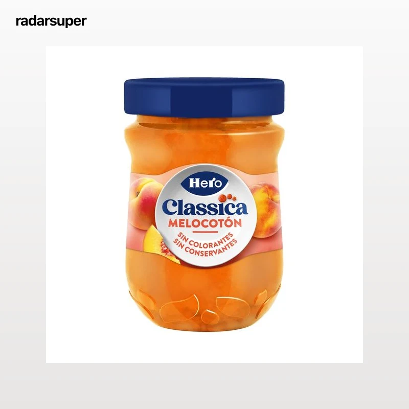 HERO Classica Mermelada de melocotón sin colorantes ni conservantes 330 g.