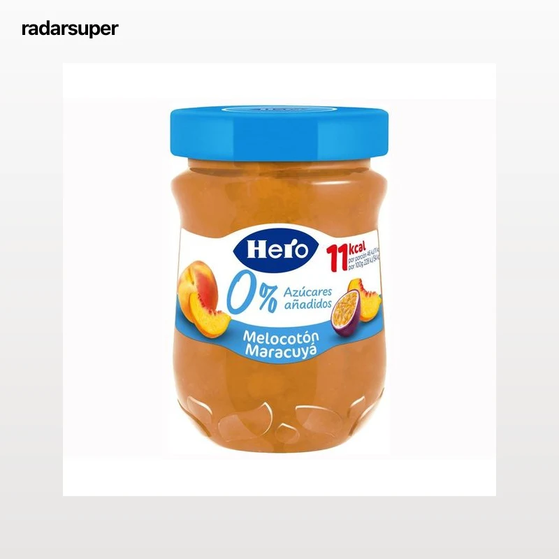 HERO DIET Confitura de melocotón maracuyá 280 g.
