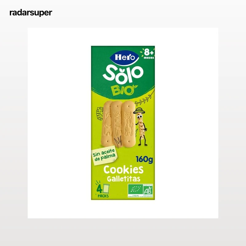 HERO Solo bio Galletitas (cookies) ecológicas a base de cereales, a partir de 8 meses 160 g.