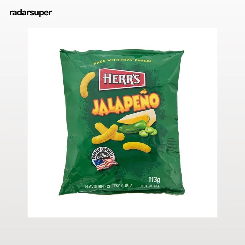 HERR"S Curl Gusanitos de jalapeño cheese 115 g.