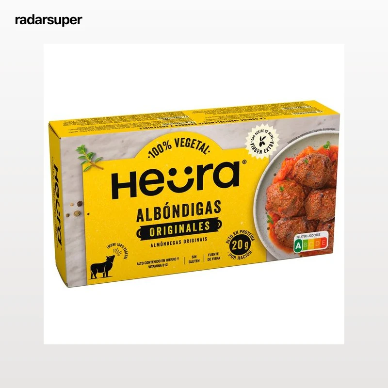 HEÜRA Albóndigas vegetales congeladas a base de proteína de guisante 208 g.