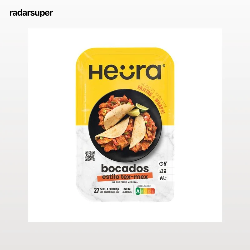 HEÜRA Bocados de proteína vegetal estilo tex mex 160 g.