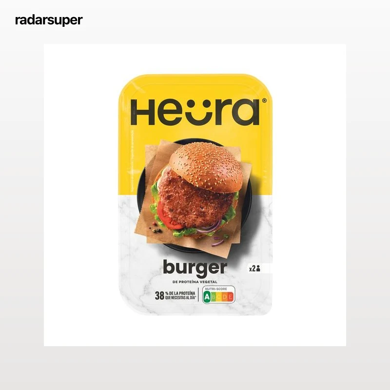 HEÜRA Burger vegetal a base de proteina vegetal y aceite de oliva virgen extra 2 x 110 g.