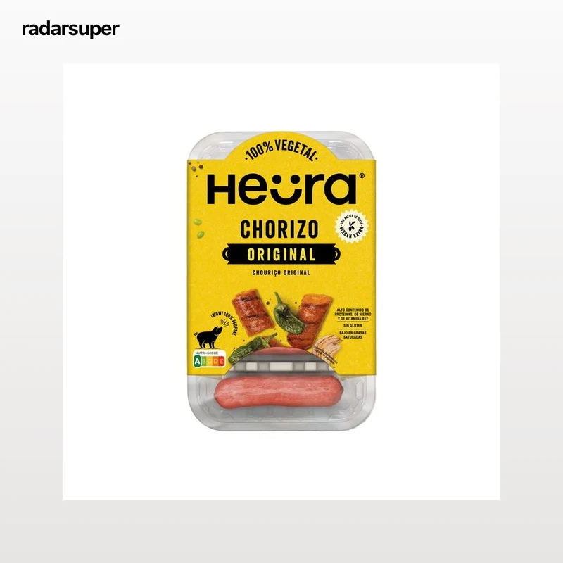 HEÜRA Chorizos vegetales a base de proteína de soja HEÜRA 4 uds.