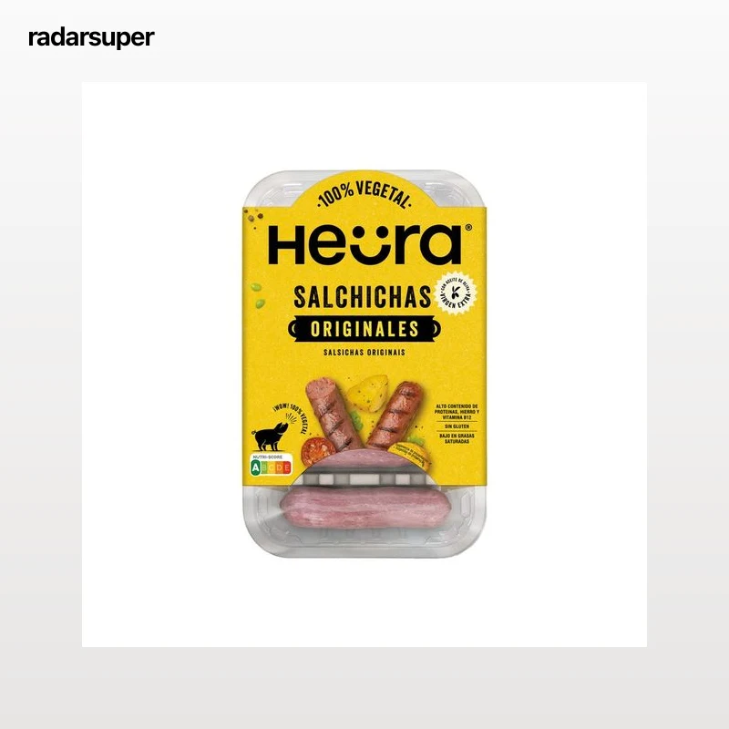 HEÜRA Salchichas vegetales a base de proteína de soja HEÜRA 4 uds.