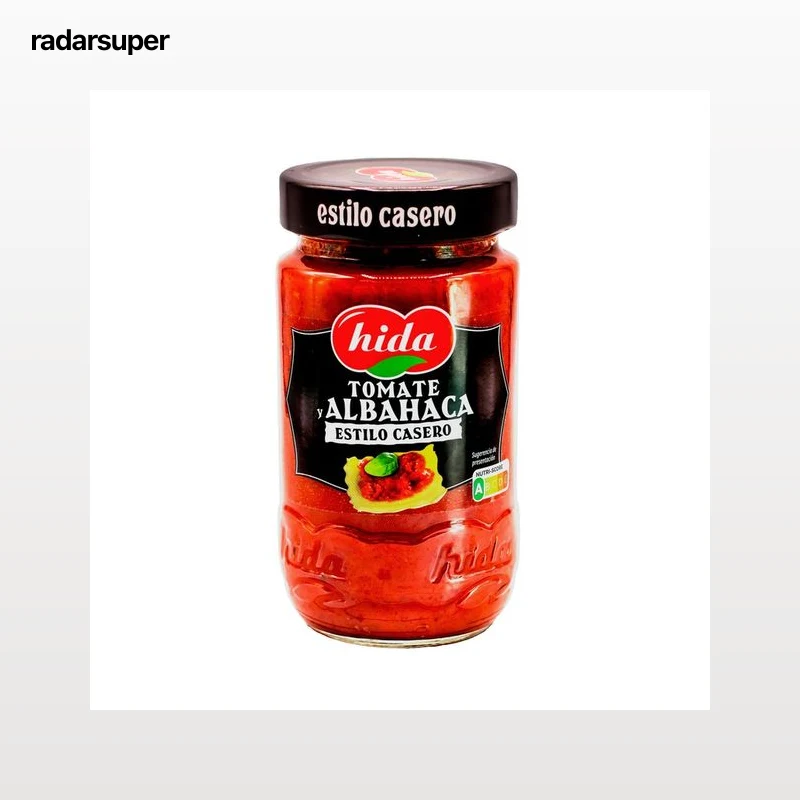 HIDA Salsa tomate y albahaca, estilo casero 350 g.
