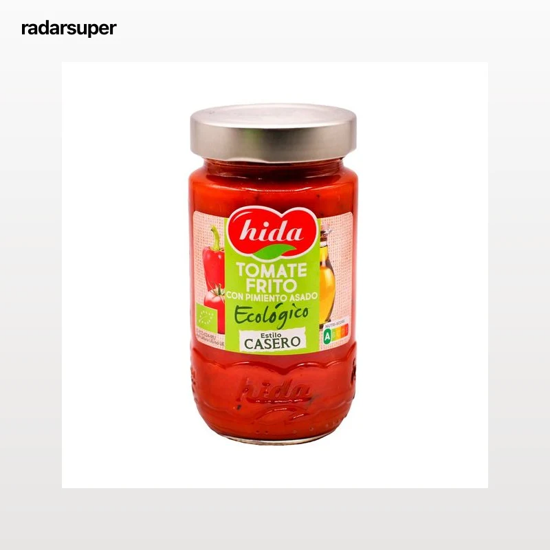 HIDA Tomate frito ecológico con pimiento asado 350 g.